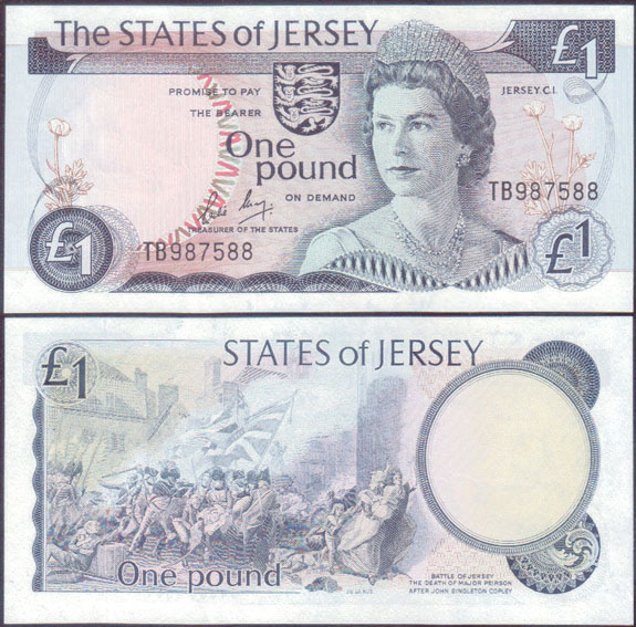 1976-88 Jersey 1 Pound (Unc) L001289